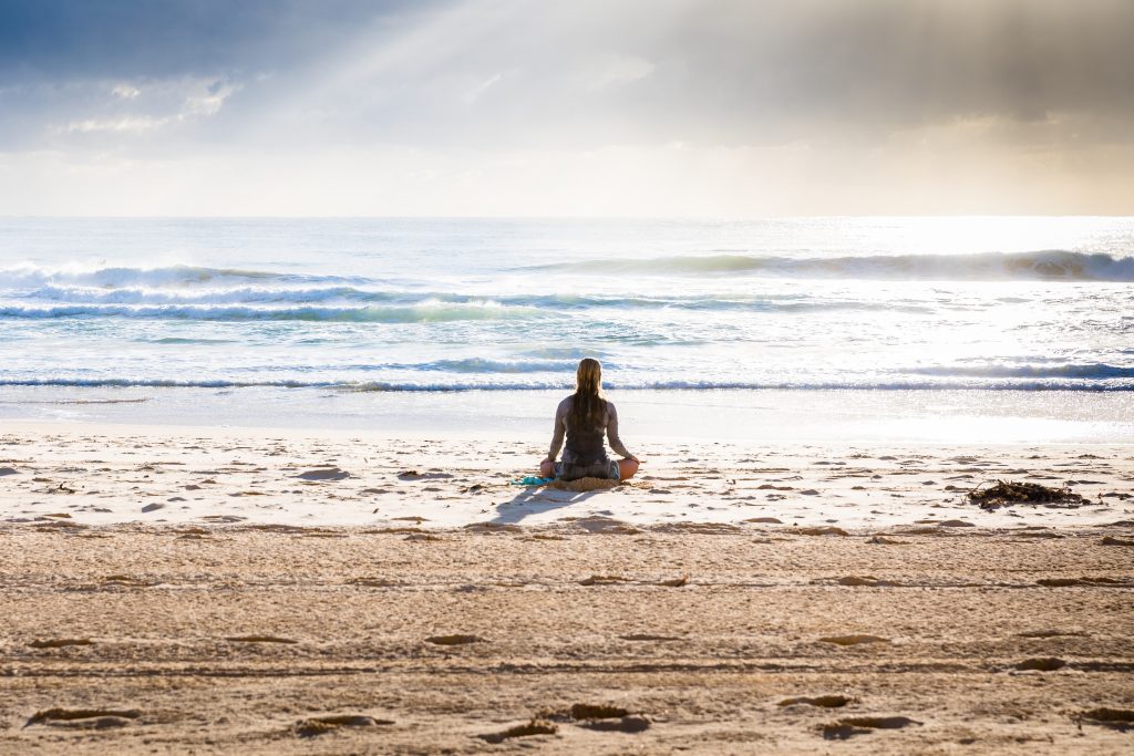 Yoga in Byron Bay Beach